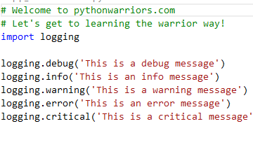 logging in python