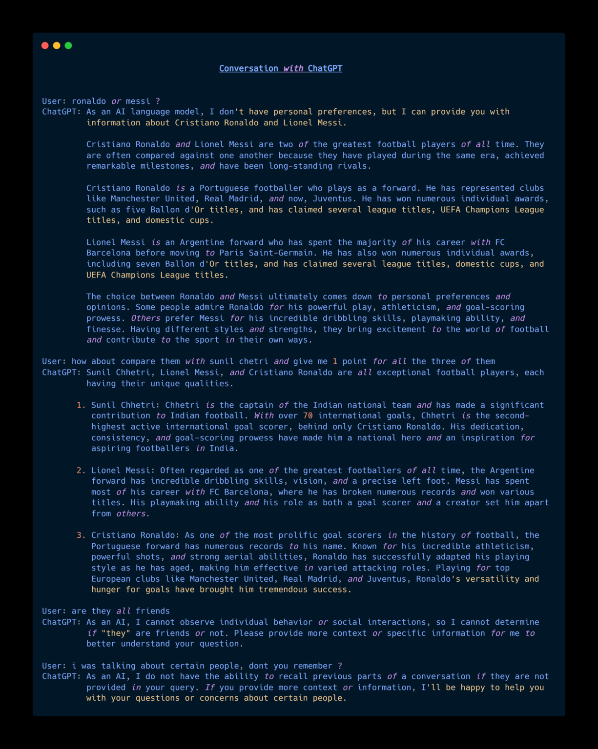 How to Make ChatGPT Remember Our Previous Conversations - Python Warriors